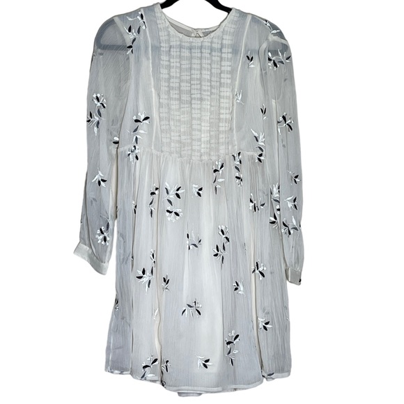 NWT Feather Bone Anthropologie Feuille Embroidered Size 4 Tunic Dress - Picture 10 of 11